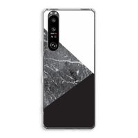 Combinatie marmer: Sony Xperia 1 III Transparant Hoesje