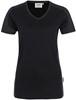 Hakro 190 Women's V-neck shirt Contrast MIKRALINAR® - Black/Anthracite - XS