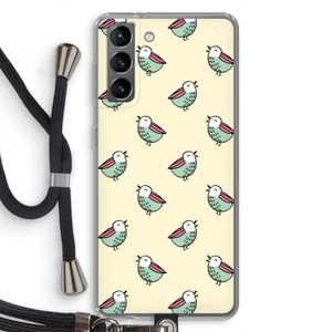 Vogeltjes: Samsung Galaxy S21 Transparant Hoesje met koord
