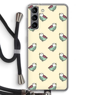 Vogeltjes: Samsung Galaxy S21 Transparant Hoesje met koord