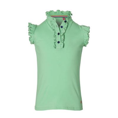 Quapi Girls top Fawn met ruches fris groen Quapi Girls top Fawn met ruches fris groen