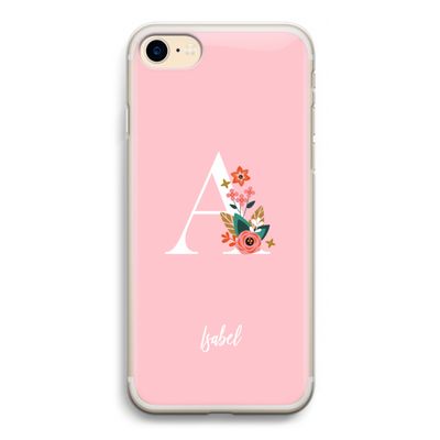Pink Bouquet: iPhone 7 Transparant Hoesje
