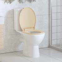VidaXL Toiletbril soft-close en quick-release ovaal beige