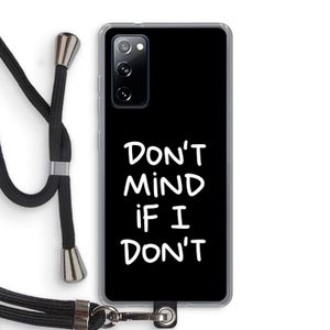 Don't Mind: Samsung Galaxy S20 FE / S20 FE 5G Transparant Hoesje met koord