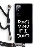 Don't Mind: Samsung Galaxy S20 FE / S20 FE 5G Transparant Hoesje met koord