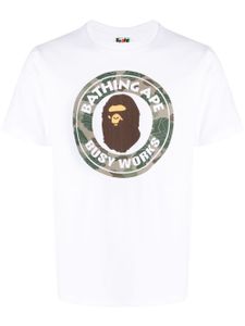 A BATHING APE® t-shirt Woodland Camo en coton - Blanc