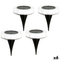 Set tuinverlichting op zonne-energie Aktive 4 Onderdelen ABS 10,5 x 12,5 x 10,5 cm (6 Stuks)
