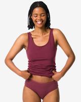 HEMA Dameshipster katoen met kant bordeauxrood (bordeauxrood)