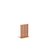 Tuinpaal set 5 stuks corten 100 x h. 150 cm