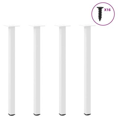 Console tafelpoten 4 st 72-74 cm staal wit