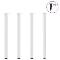 Console tafelpoten 4 st 72-74 cm staal wit