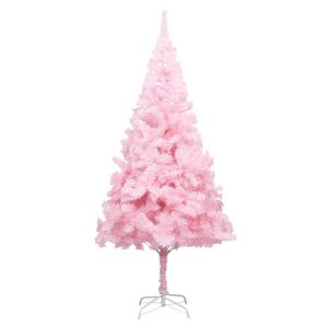 VidaXL Kunstkerstboom met standaard 240 cm pvc roze