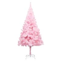 VidaXL Kunstkerstboom met standaard 240 cm pvc roze
