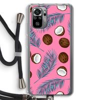 Kokosnoot roze: Xiaomi Redmi Note 10S Transparant Hoesje met koord