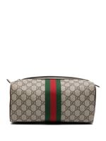 Gucci trousse de toilette à logo GG - Marron - thumbnail