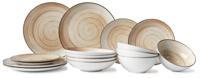 Cosy & Trendy Serviesset Sintra Terracotta - 16-delig / 4 personen - 4 dinerborden, 4 ontbijtborden, 4 diepe borden en 4 kommen