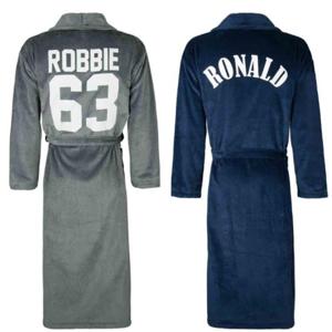 Badjas met rugprint / badjas met naam-paars-l/xl