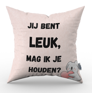 Valentijn kussen Jij bent leuk, mag ik je houden? - Pillow Buddies