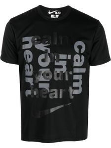 Black Comme Des Garçons t-shirt à slogan imprimé - Noir