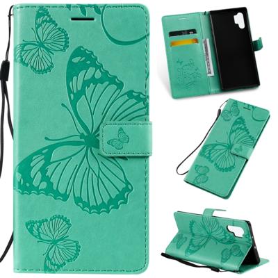 Gedrukt afdrukken Butterfly patroon horizontale Flip PU lederen draagtas met houder & kaartsleuven & portemonnee & Lanyard voor Galaxy Note 10 +/10 Pr