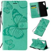 Gedrukt afdrukken Butterfly patroon horizontale Flip PU lederen draagtas met houder & kaartsleuven & portemonnee & Lanyard voor Galaxy Note 10 +/10 Pr