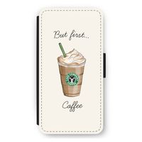 But first coffee: iPhone 11 Flip Hoesje