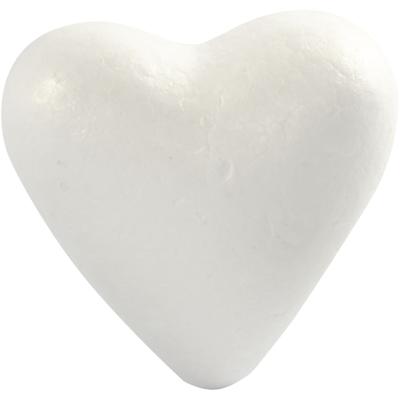 Creativ Company Harten, h: 11 cm, d: 5 cm, b: 11,5 cm, wit, 5 stuk/ 1 doos