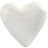 Creativ Company Harten, h: 11 cm, d: 5 cm, b: 11,5 cm, wit, 5 stuk/ 1 doos