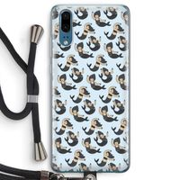 Zeemeermin: Huawei P20 Transparant Hoesje met koord