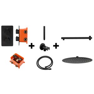 Regendouche Inbouwset Best Design &apos;One-Pack&apos; Lacora M-300 Mat Zwart