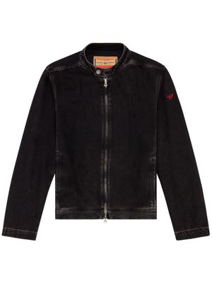 Diesel veste de moto D-Glory en jean - Noir