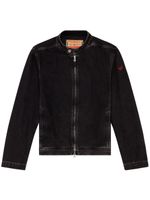 Diesel veste de moto D-Glory en jean - Noir