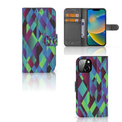 Apple iPhone 14 | Book Case | Abstract Green Blue