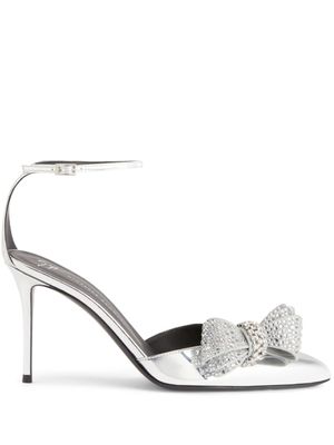 Giuseppe Zanotti sandales Mahrtina 90 mm en cuir - Argent