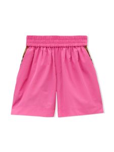 Burberry Kids short en coton mélangé à carreaux - Rose