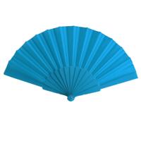 Spaanse Handwaaier - turquoise - 23 x 43 cm - Verkoeling waaiers voor zomerse themperatuur