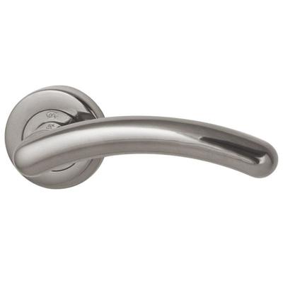 Hardbrass Deurkruk Milano op rozet - PVD glans nikkel