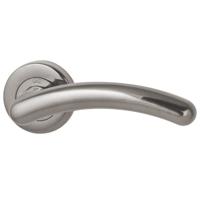 Hardbrass Deurkruk Milano op rozet - PVD glans nikkel