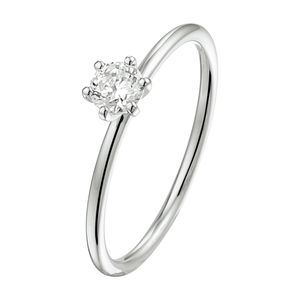 Ring Solitaire Made Diamond witgoud 0.25ct F Vsi 4,5 mm