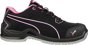 Puma Dames-veiligheidsschoen | maat 39 zwart/roze | S1P SRC ESD EN ISO 20345 | microvezel/mesh | 1 stuk - 64.411.0-39 64.411.0-39