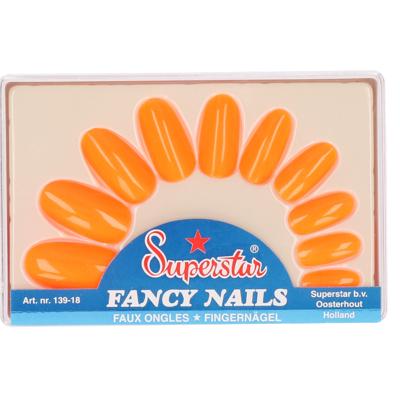 Carnaval verkleed artikel - Oranje nep kunstnagels - volwassenen - opplakken