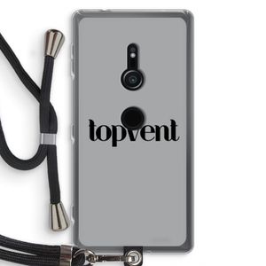Topvent Grijs Zwart: Sony Xperia XZ2 Transparant Hoesje met koord