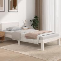 Bedframe massief hout wit 90x190 cm - thumbnail