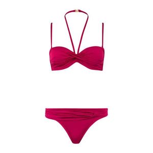 Lascana strapless bandeau bikini fuchsia