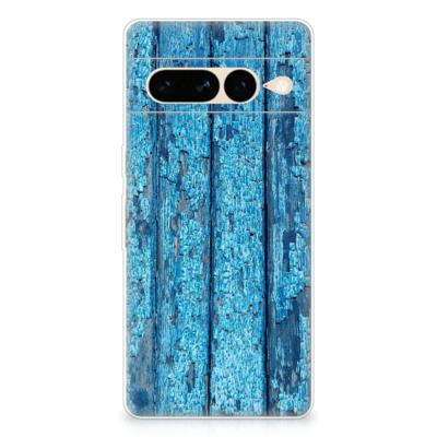 Google Pixel 7 Pro | Bumper Hoesje | Wood Blue