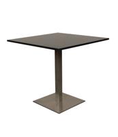 Bistro tafel 80x80 rvs graniet blad