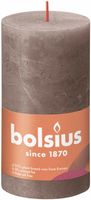 Bolsius shine rustiekkaars 130/68 rustic taupe