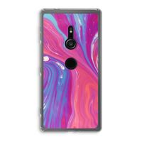 Paarse stroom: Sony Xperia XZ2 Transparant Hoesje