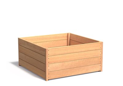 Hardhouten plantenbak CARREZ 120x120x57cm.