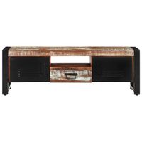 The Living Store TV-meubel - Houten - Gerecycled - Multikleurig - 120x30x40cm